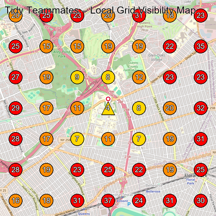 Tidy Teammates GeoGrid visibility map for House Cleaning Service in None